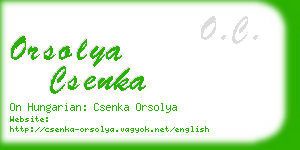 orsolya csenka business card